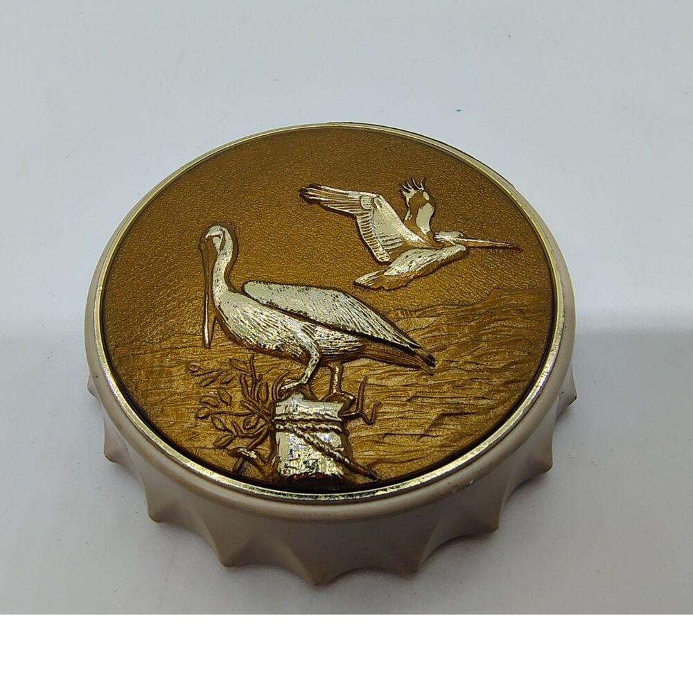 Vintage Chockin Art Metal Pelican Decorative Bottle Opener Japan